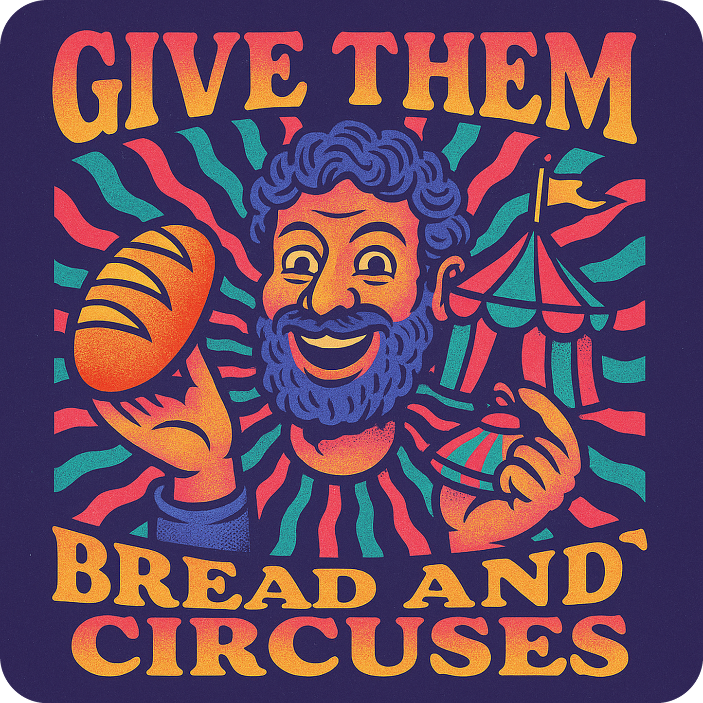 Give Them Bread and Circuses (trippy version) - Oversize Shirt