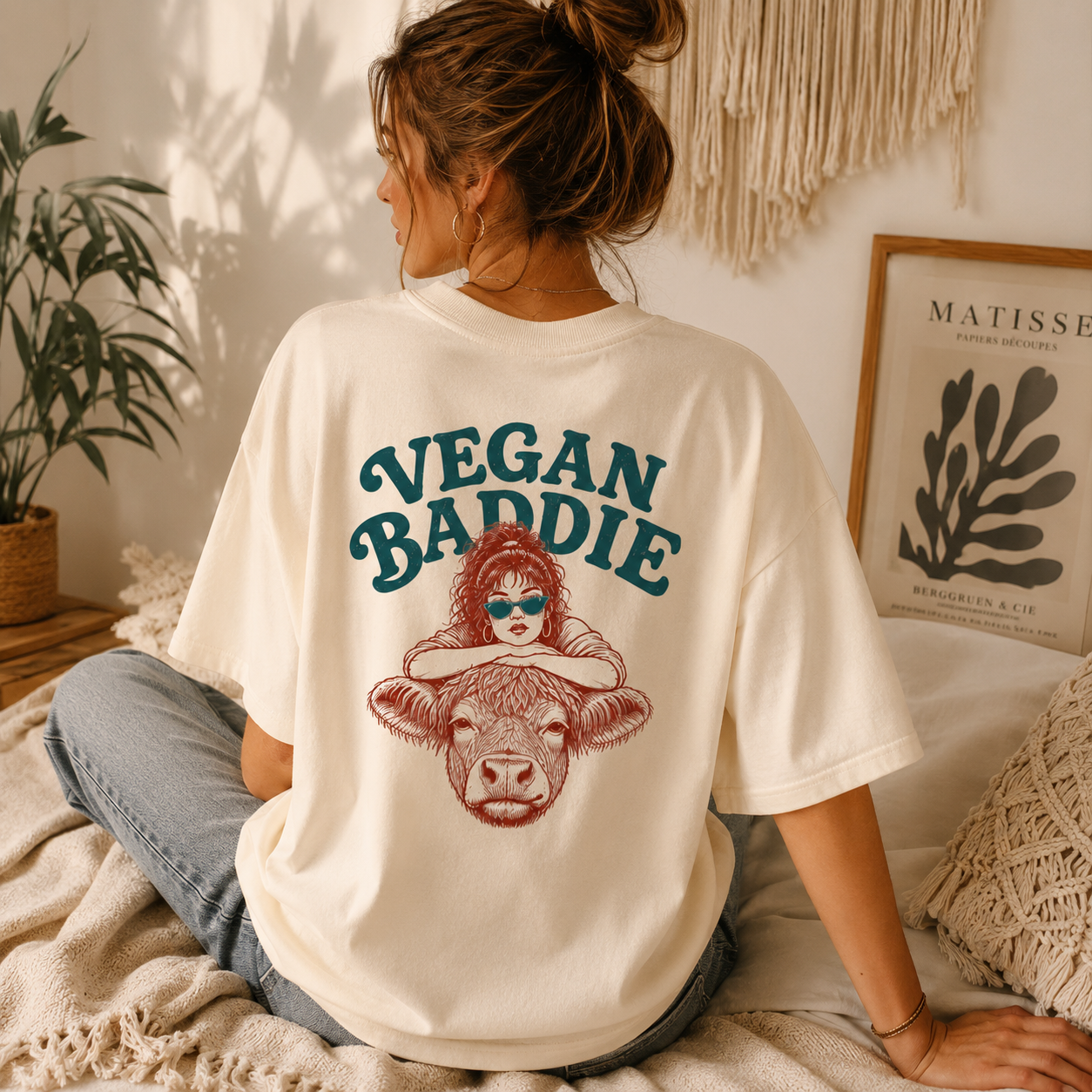 VEGAN BADDIE Organic Oversized Shirt