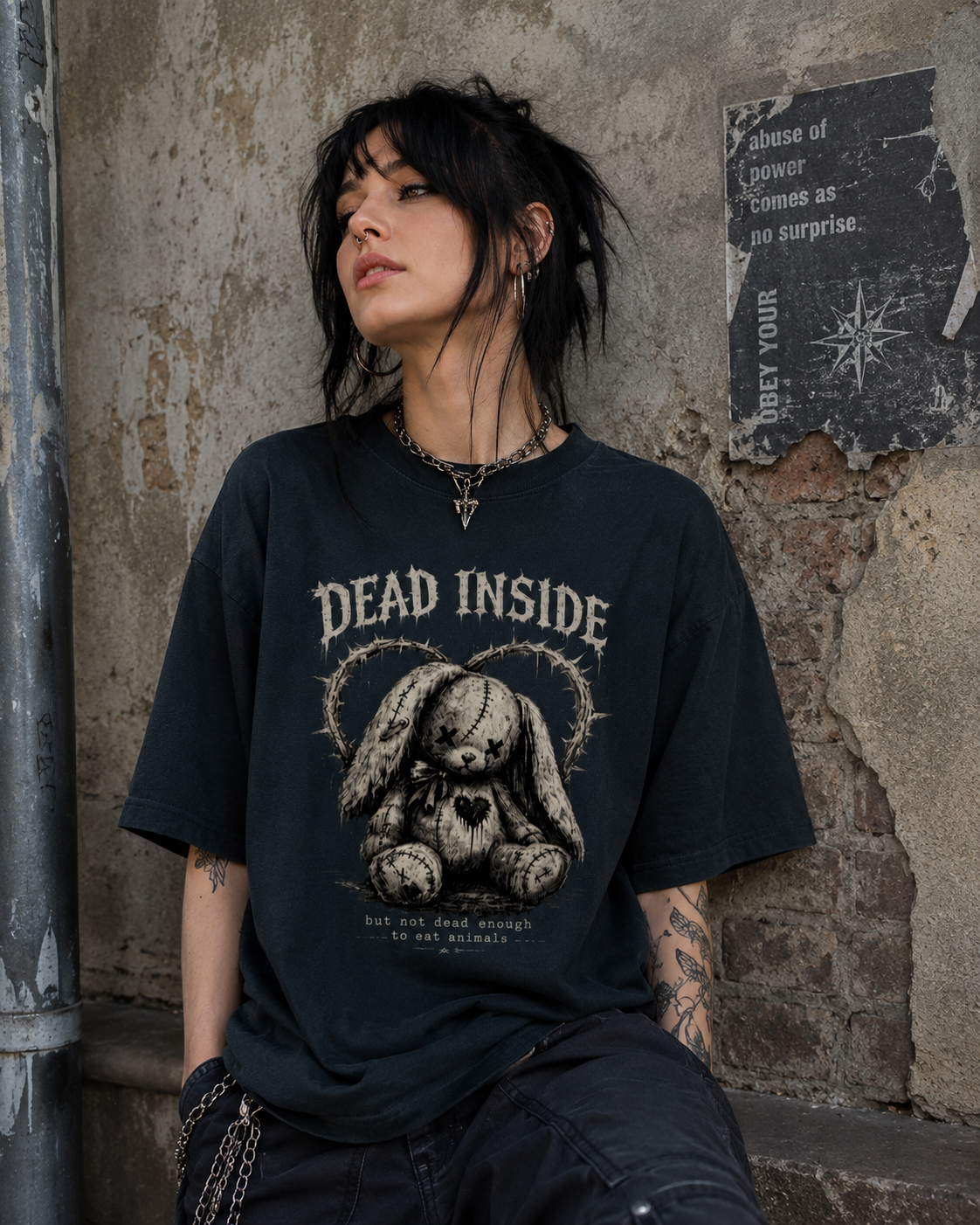 DEAD INSIDE Organic Oversized Shirt