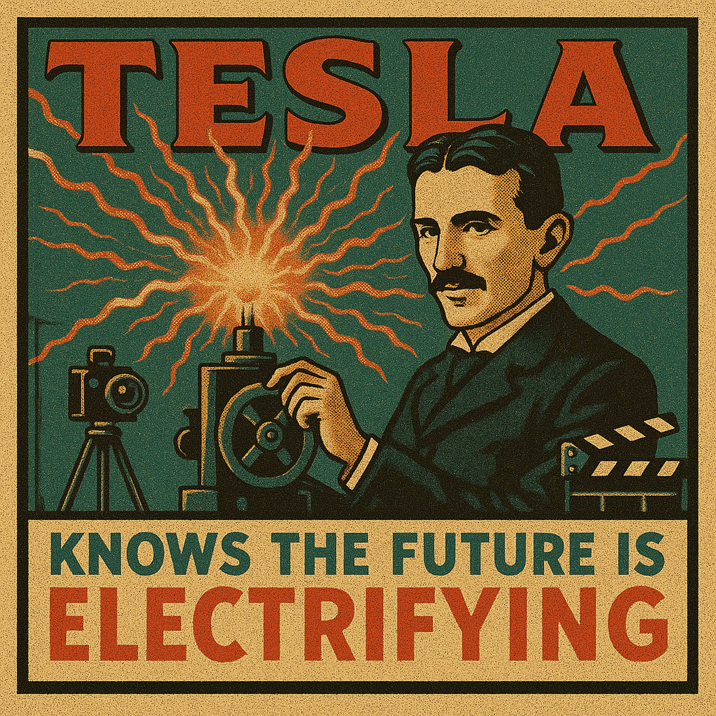 Tesla Knows the Future Is Electrifying - Oversize Shirt