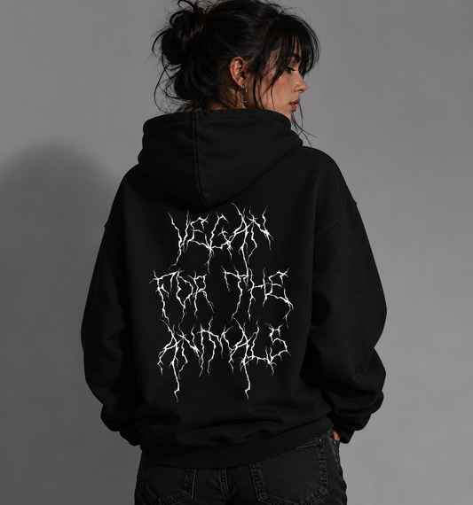 VEGAN FOR THE ANIMALS Heavyweight Oversized Hoodie