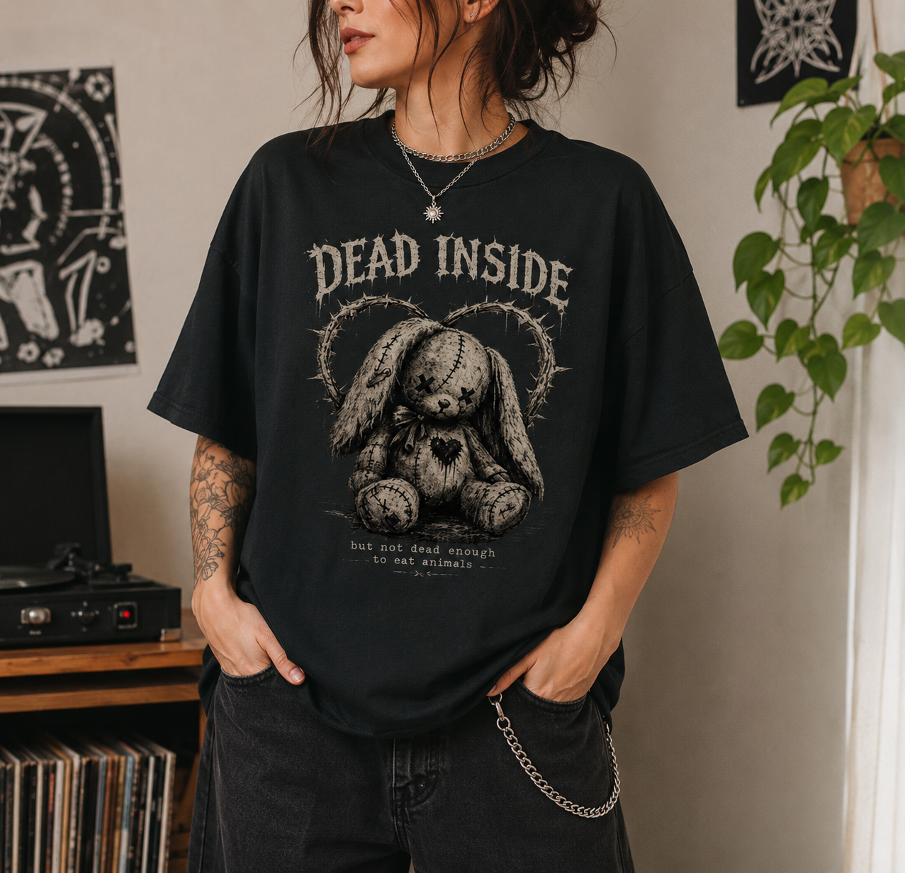 DEAD INSIDE Organic Oversized Shirt