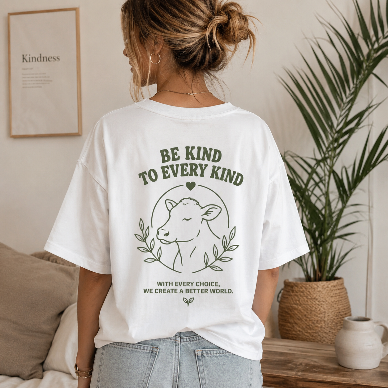 BE KIND TO EVERY KIND Organic Oversized Shirt