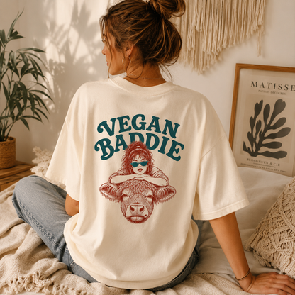 VEGAN BADDIE Organic Oversized Shirt