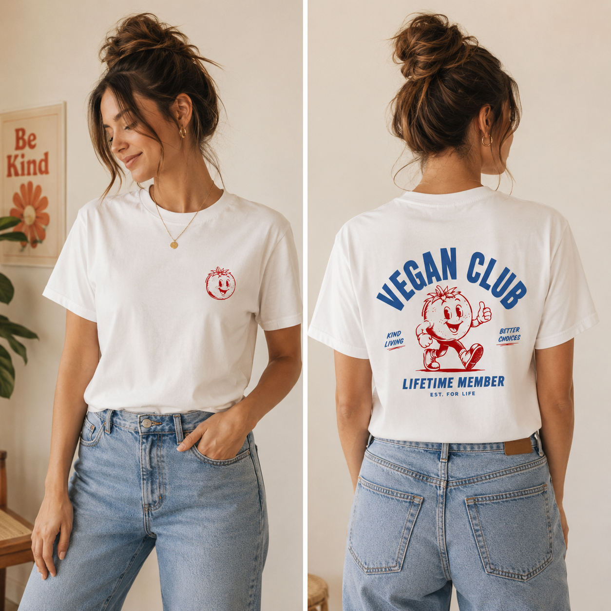 VEGAN CLUB LIFETIME MEMBER Organic Classic Shirt