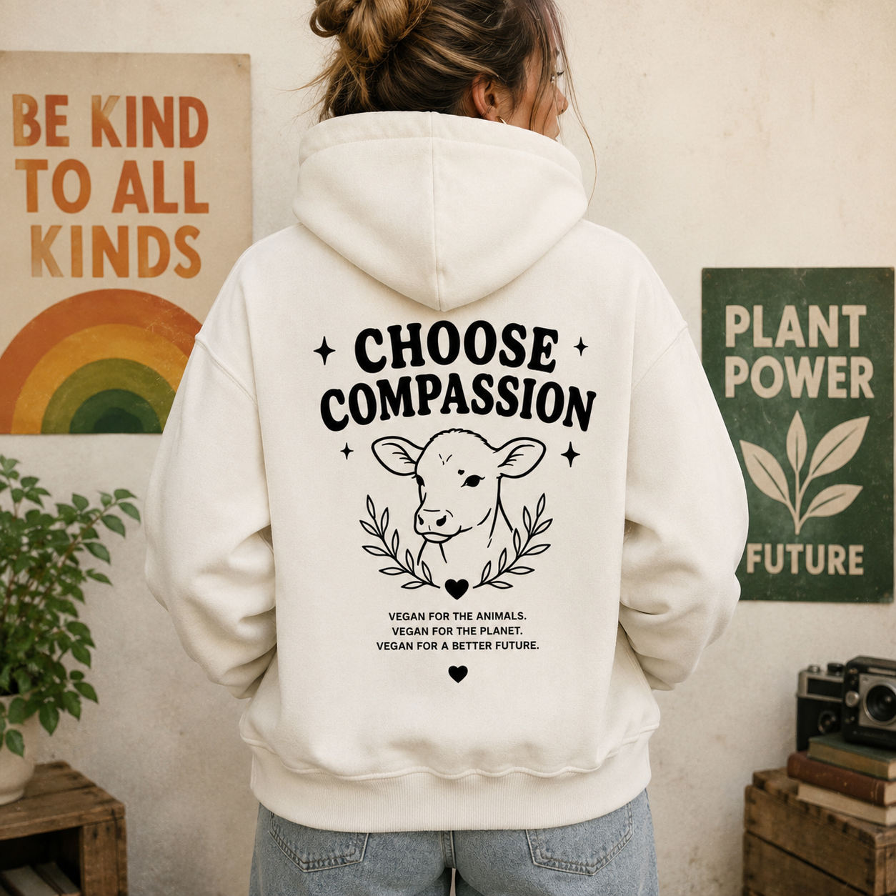 CHOOSE COMPASSION Heavyweight Oversized Hoodie