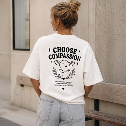 CHOOSE COMPASSION Organic Oversized Shirt
