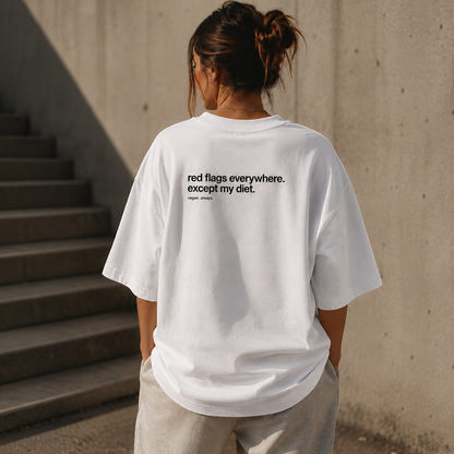 RED FLAGS EVERYWHERE Organic Oversized Shirt