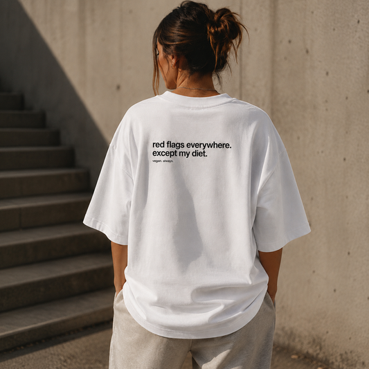RED FLAGS EVERYWHERE Organic Oversized Shirt