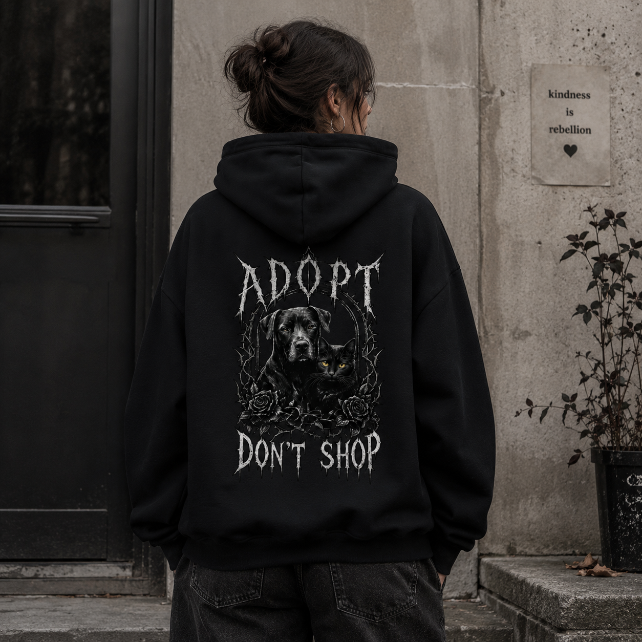 ADOPT DON'T SHOP Heavyweight Oversized Hoodie