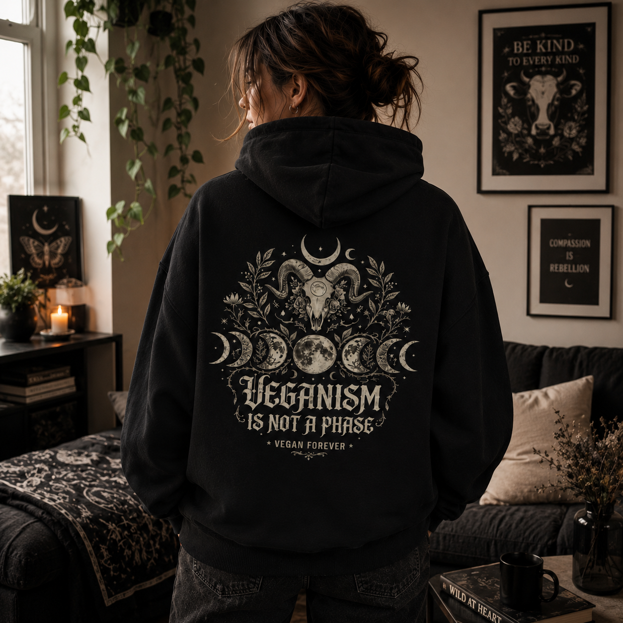 VEGANISM IS NOT A PHASE Heavyweight Oversized Hoodie