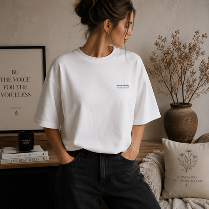 ANIMAL FRIENDLY HUMAN OPTIONAL Organic Oversized Shirt