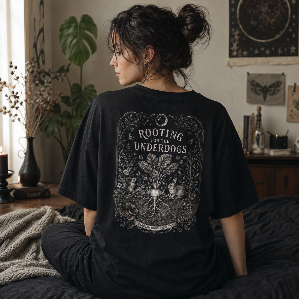 ROOTING FOR THE UNDERDOGS Organic Oversized Shirt