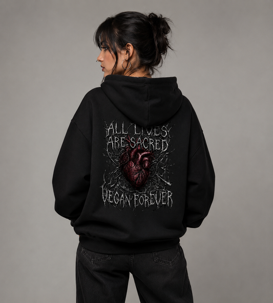 ALL LIVES ARE SACRED Heavyweight Oversized Hoodie