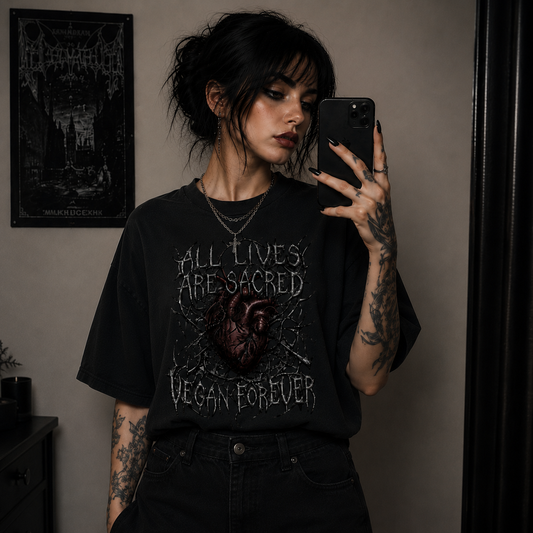 ALL LIVES ARE SACRED Organic Oversized Shirt
