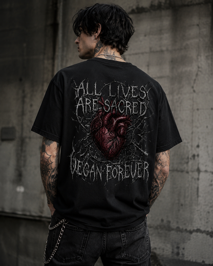 ALL LIVES ARE SACRED Heavyweight Oversized Shirt