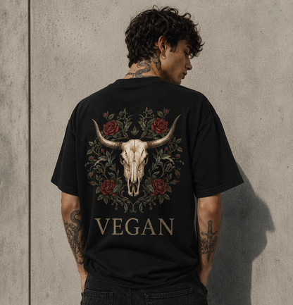 VEGAN SKULL Heavyweight Oversized Shirt