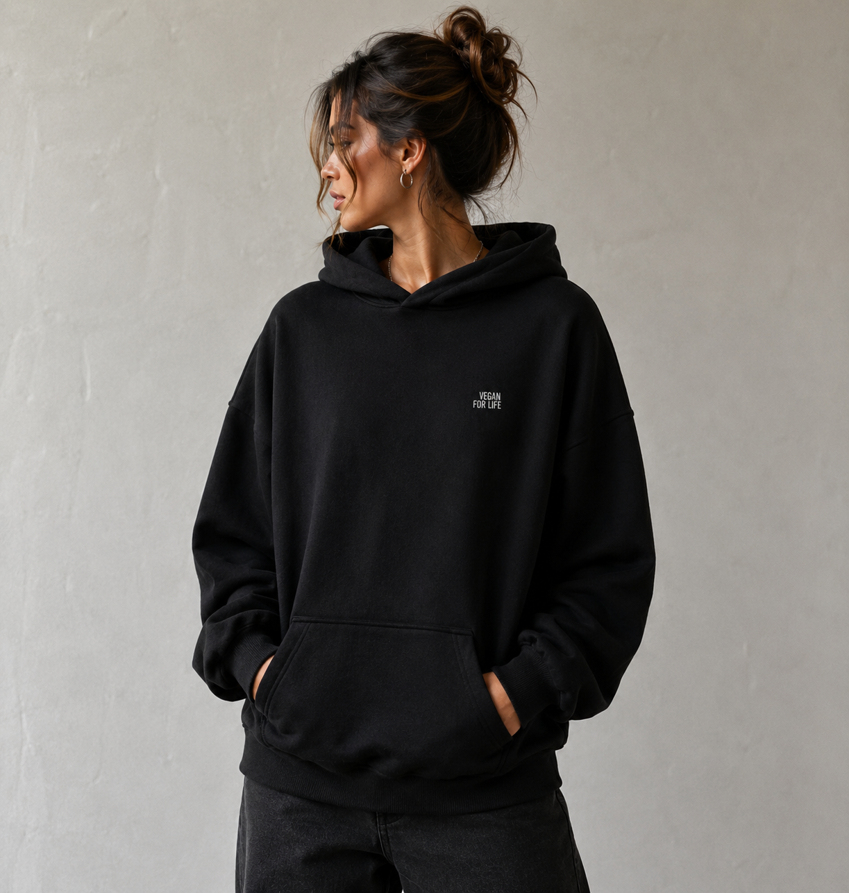 VEGAN FOR LIFE Heavyweight Oversized Hoodie