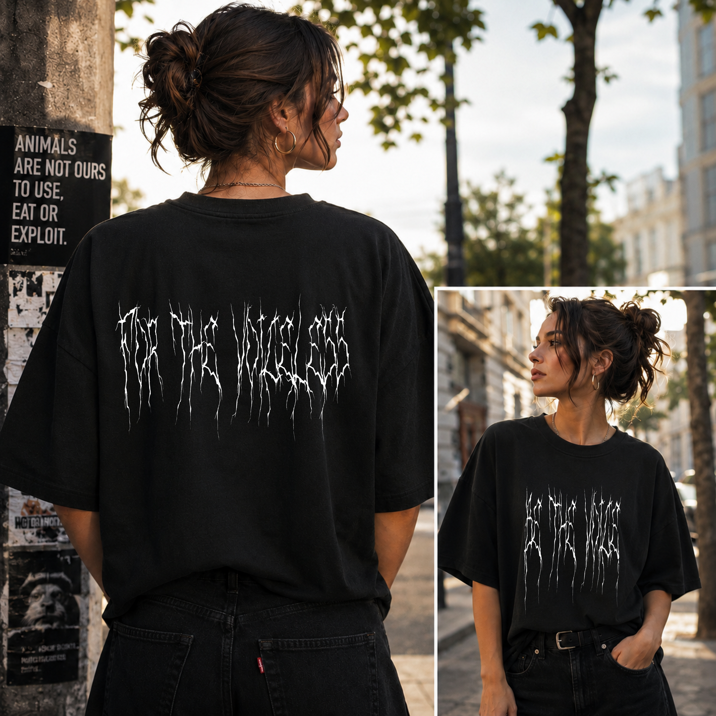 BE THE VOICE FOR THE VOICELESS Organic Oversized Shirt