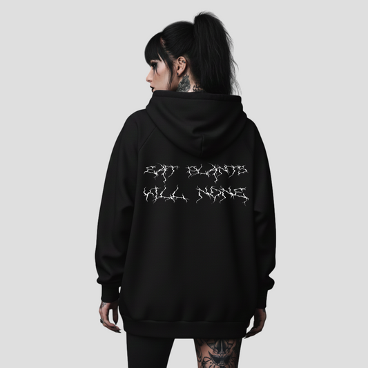 EAT PLANTS KILL NONE Heavyweight Oversized Hoodie
