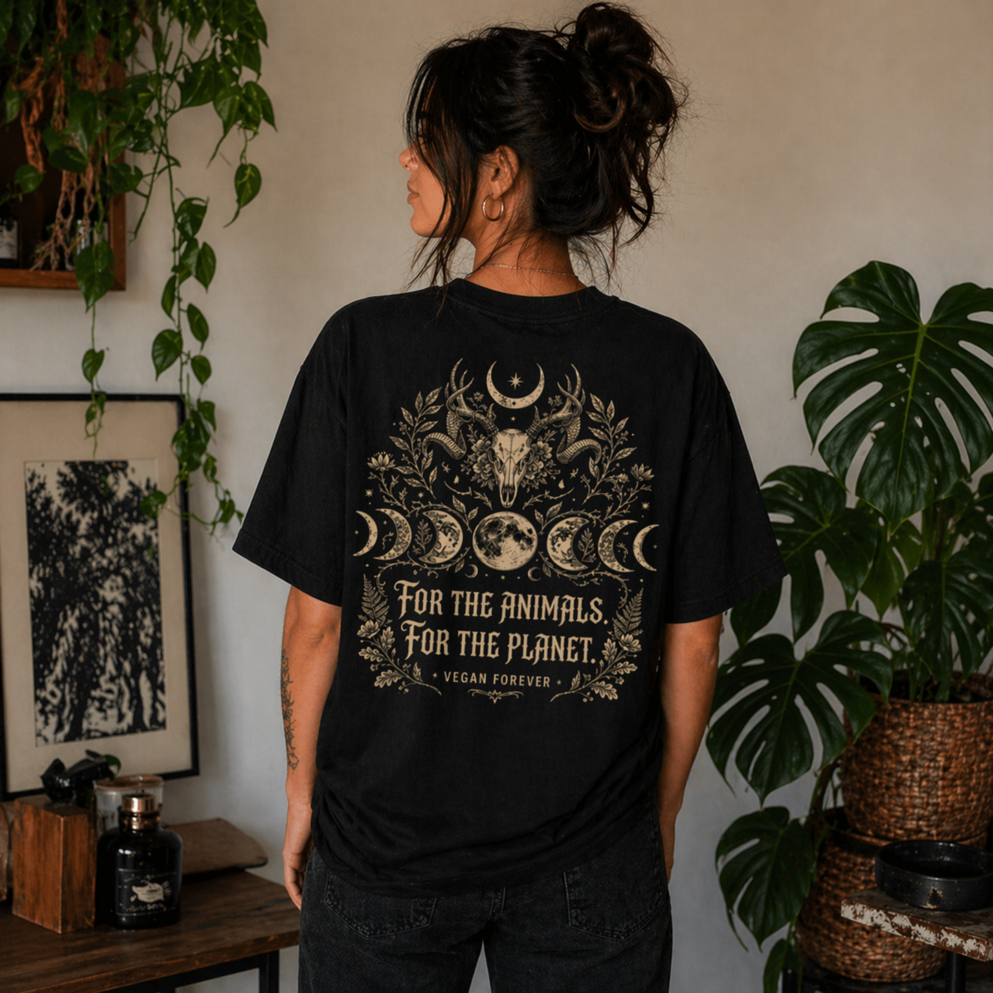 VEGAN FOREVER Organic Oversized Shirt