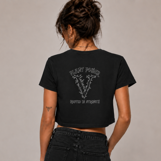 ROOTED IN STRENGTH Cropped Shirt