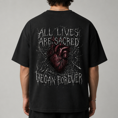 ALL LIVES ARE SACRED Heavyweight Oversized Shirt