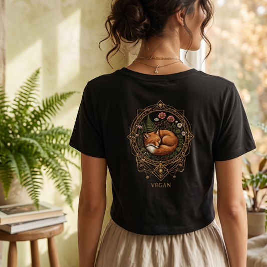 VEGAN FOX Cropped Shirt