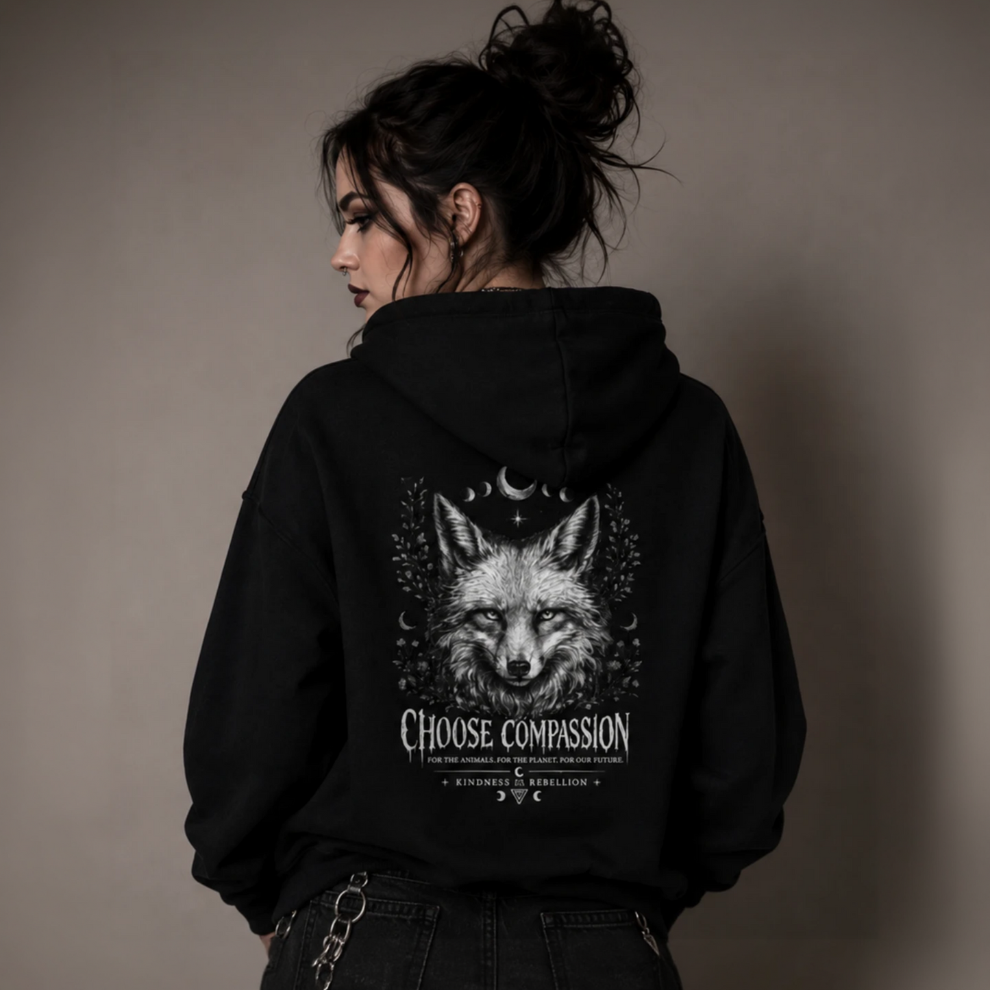 CHOOSE COMPASSION Heavyweight Oversized Hoodie