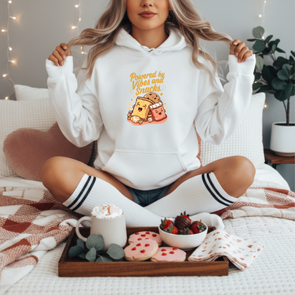 Powered by Vibes and Snacks - Basic Oversize Hoodie