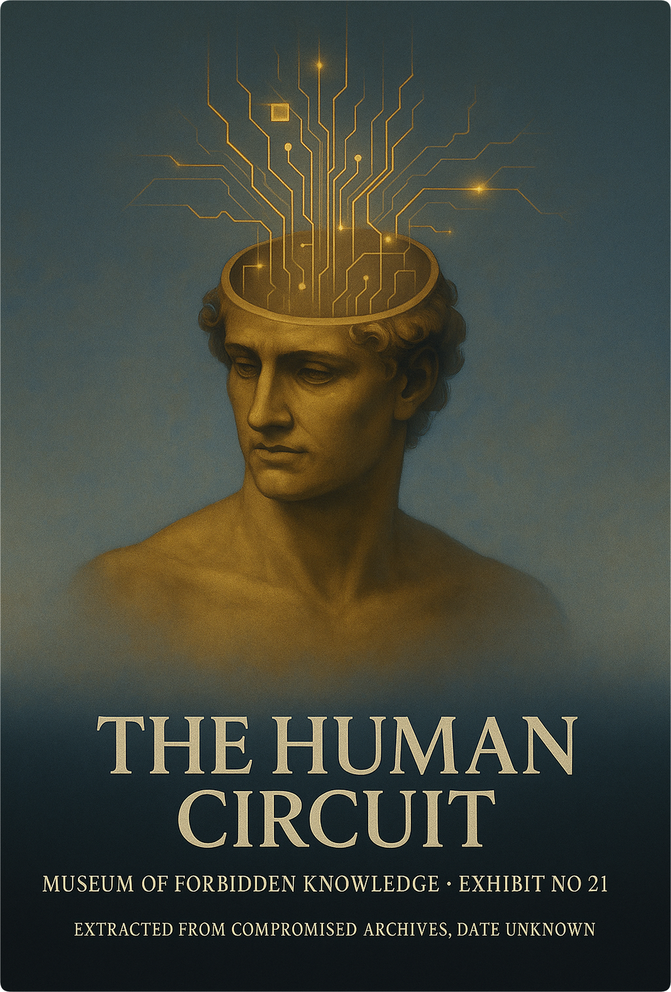 The Human Circuit – Azure Interface - Oversize Hoodie