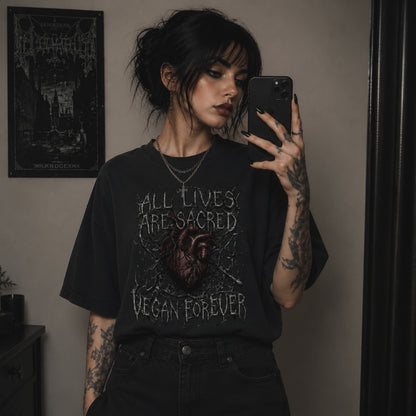 ALL LIVES ARE SACRED Organic Oversized Shirt