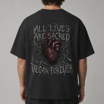 ALL LIVES ARE SACRED Heavyweight Oversized Shirt